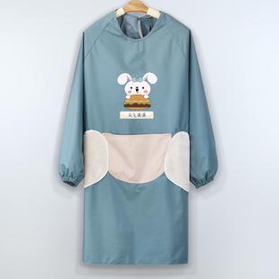做饭罩4衣 围裙女家用房厨防水防油饮工作服男士 202新款 时尚 长餐袖
