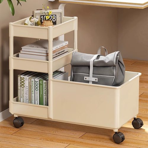 分层小推车包包神器奶油白-三层