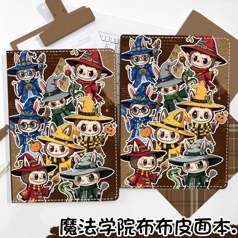 魔法学院布布a5皮面笔记本新款记事本高颜值手账本可爱卡通彩页本