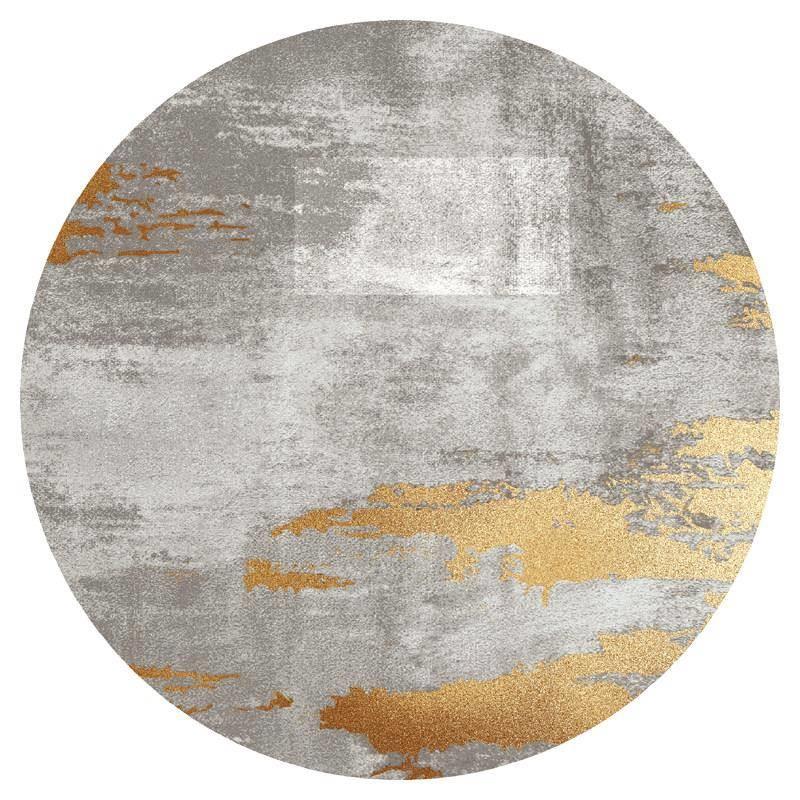 北欧圆形地毯现代简约客厅茶几垫轻奢灰色卧室吊篮转椅电脑地垫毯