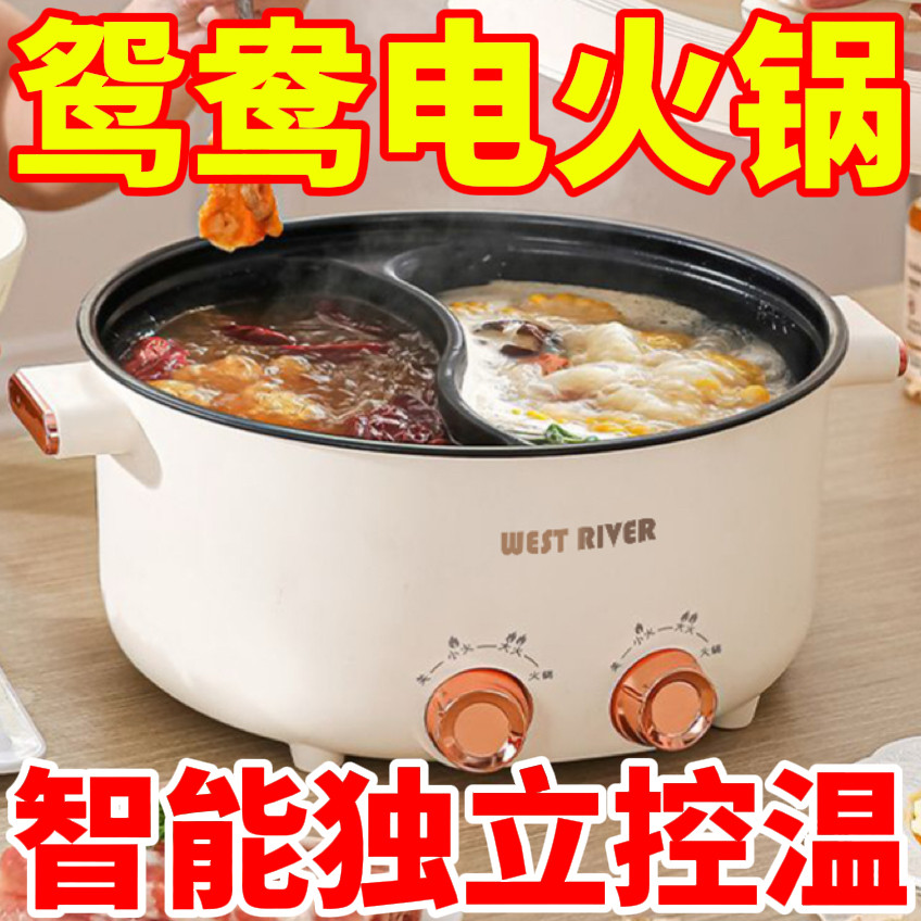 德国正品新款鸳鸯电火锅家用多功能一体式双控鸳鸯锅大功率电热锅