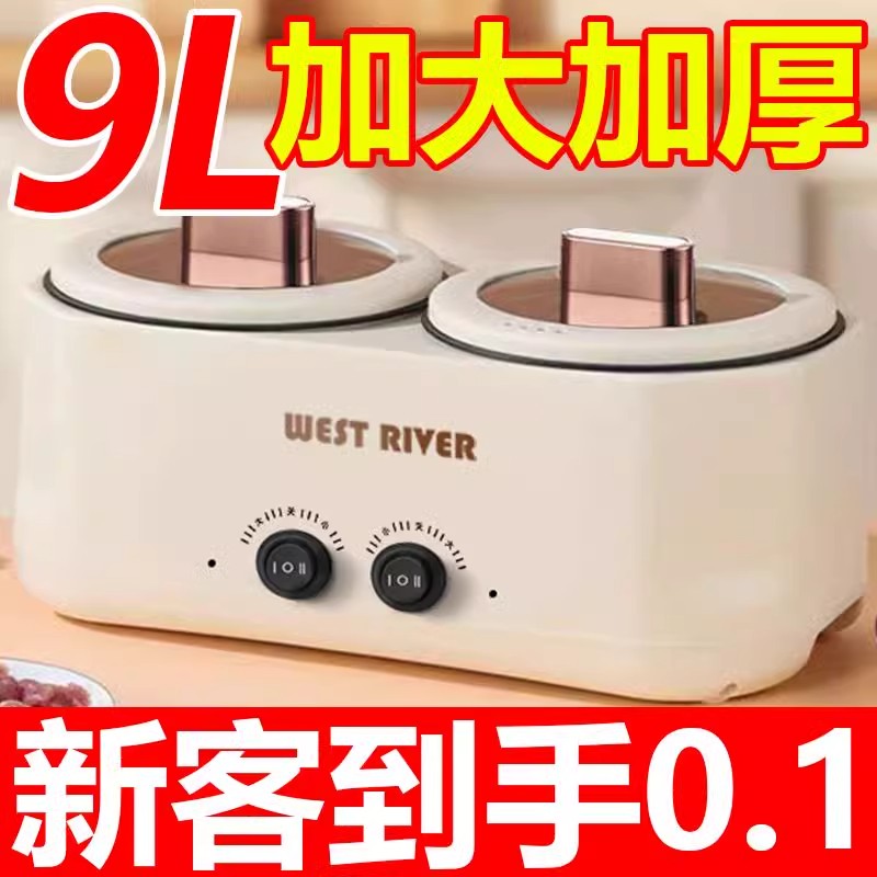 德国全自动双胆电煮锅家用煲汤煮饭煮粥锅多功能电饭煲鸳鸯电火锅