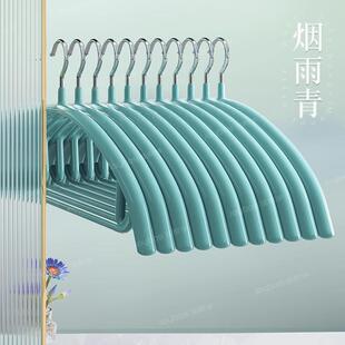 挂大衣不鼓包衣架家用彩虹晾衣架 包邮 2无04新款 防2滑痕5只装