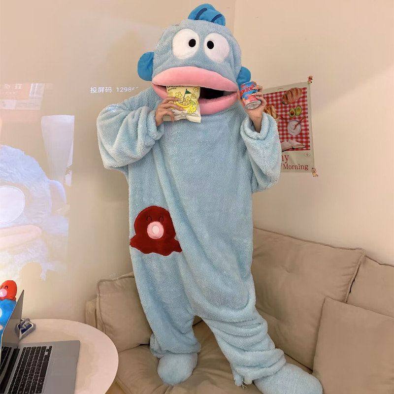 绒穿睡衣丑鱼连体加大码卡通男款珊瑚女睡袍秋冬季情侣睡裙可外,女士内衣/男士内衣/家居服,睡袍/浴袍,淘宝优惠券,粉丝福利购,淘宝优惠卷