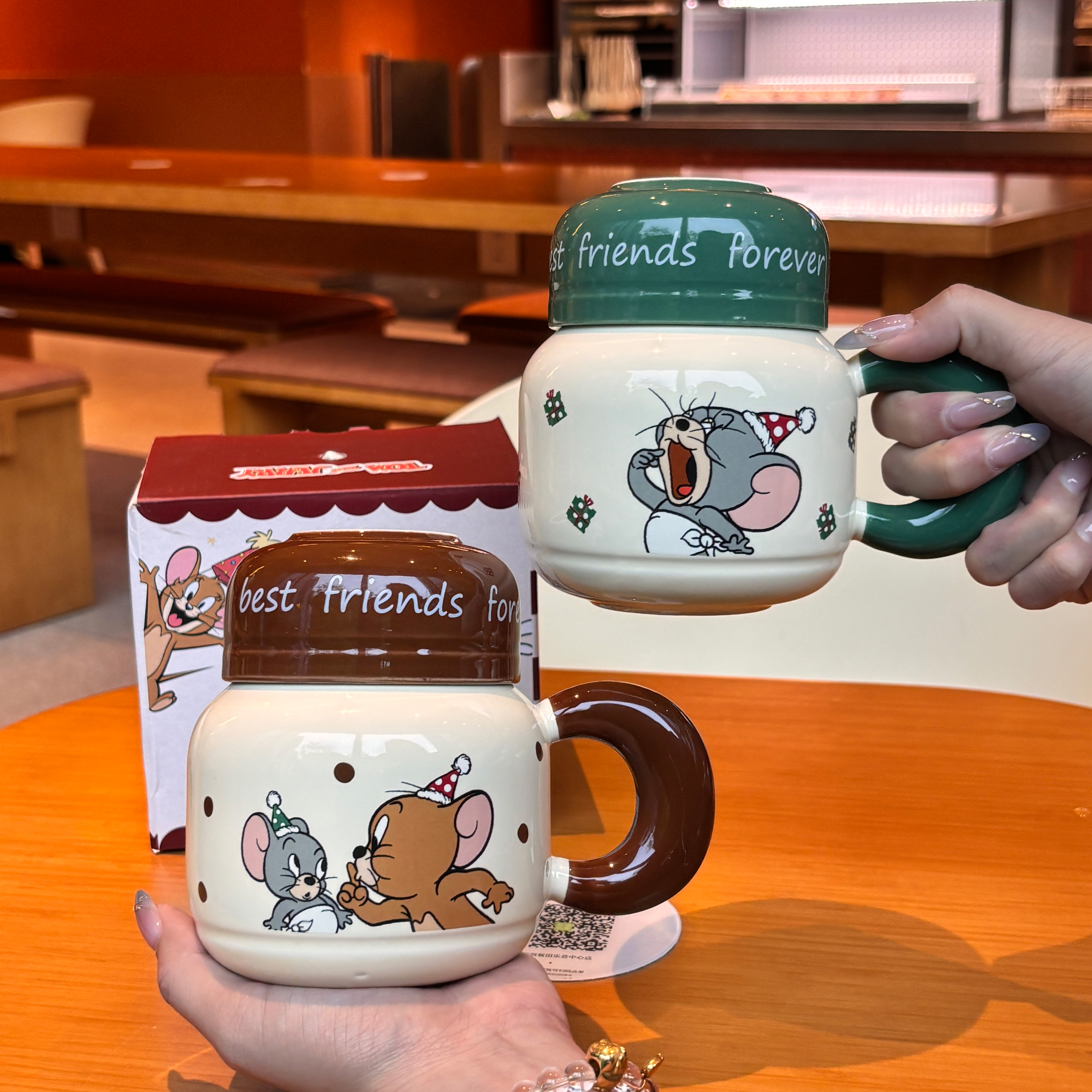 猫和老鼠马克杯陶瓷水杯情侣送生日礼物女生儿童家用2025新款带盖