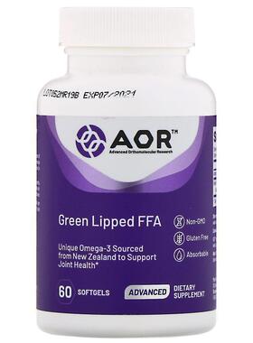 Advanced Orthomolecular Research AOR,青边 FFA，60 粒软凝胶
