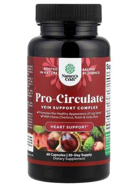 Nature's Craft,Pro-Circulate，静脉支持复合物，60 粒胶囊