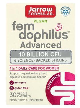 杰诺,全素 Fem Dophilus Advanced，100 亿 CFU，30 粒素食胶囊