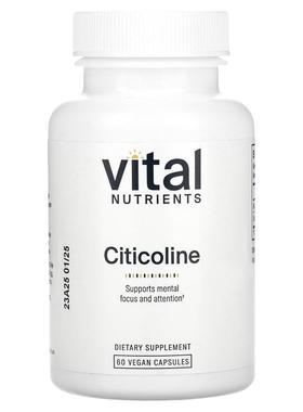 Vital Nutrients,Citicoline, 60 Vegan Capsules