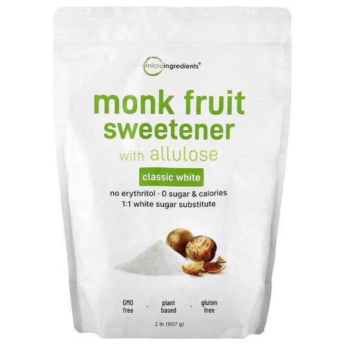 Micro Ingredients,Monk Fruit Sweetener with Allulose(907 g)
