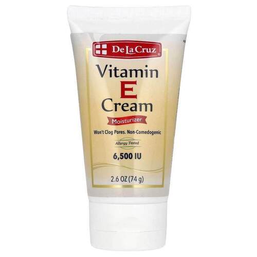 De La Cruz,Vitamin E Cream, Moisturizer, 2.6 oz (74 g)