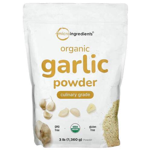 Micro Ingredients,Organic Garlic Powder, 3 lb (1,360 g)