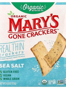 Mary's Gone Crackers,Real Thin Crackers™, Sea Salt, 4 oz (11