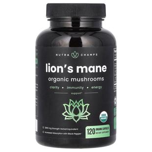 NutraChamps,Lion's Mane, 120 Organic Capsules