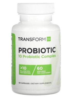 TransformHQ,Probiotic,10 Billion CFU, 60 Capsules