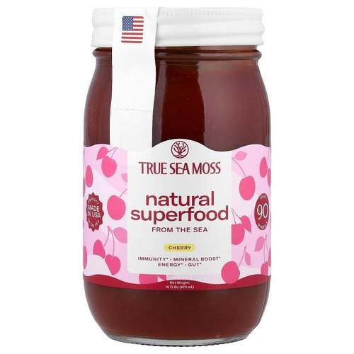 True Sea Moss,Natural Superfood From the Sea, Cherry, 16 fl