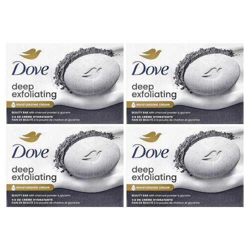 多芬,Deep Exfoliating Beauty Bar with Charcoal Powder & Glyc