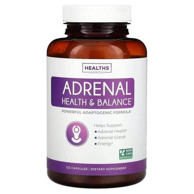 Healths Harmony,Adrenal Health & Balance, 120 Capsules