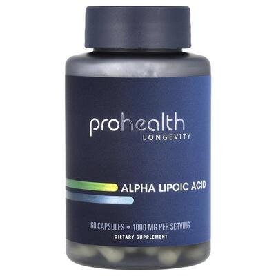 ProHealth Longevity,Alpha Lipoic Acid, 1,000 mg, 60 Capsules