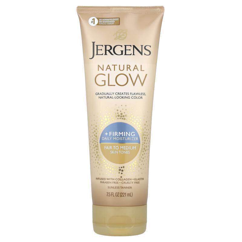 Jergens,自然之光，每日紧肤保湿霜，适合中等至棕色肤色，7.5 液