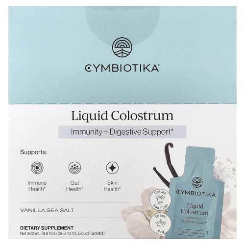 Cymbiotika,Liquid Colostrum, Vanilla Sea Salt, 26 Liquid Pac