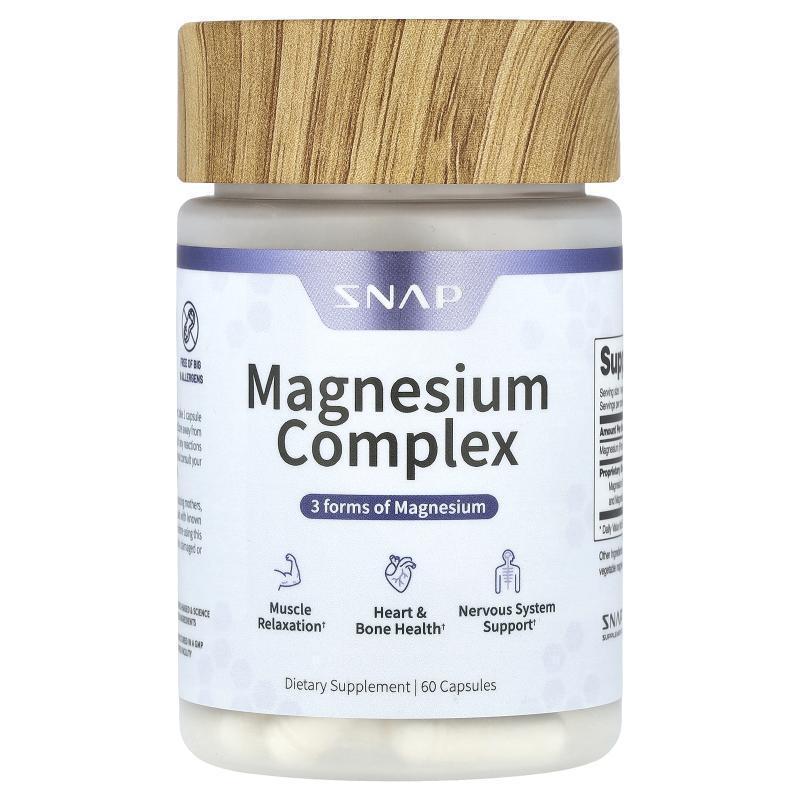 Snap Supplements,Magnesium Complex, 60 Capsules