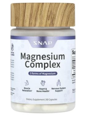 Snap Supplements,Magnesium Complex, 60 Capsules