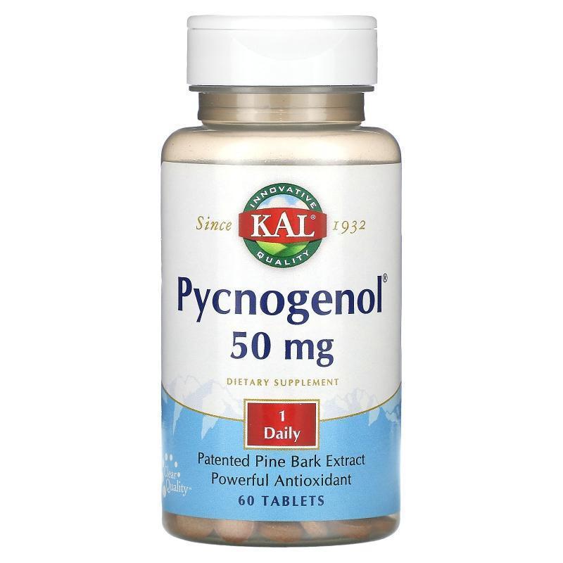 KAL,Pycnogenol, 50 mg, 30 Tablets