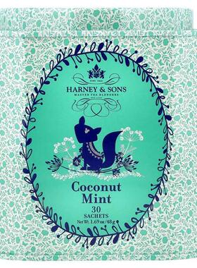 Harney & Sons,Coconut Mint , 30 Sachets, 1.69 oz (48 g)