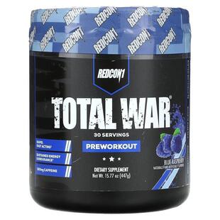 Redcon1,Total War, Pre-Workout, Blue Raspberry, 15.77 oz (44
