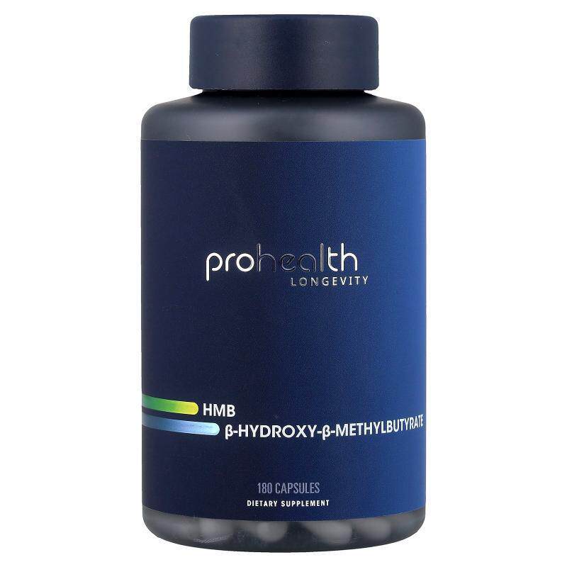ProHealth Longevity,HMB B-Hydroxy-B-Methylbutyrate, 180 Caps