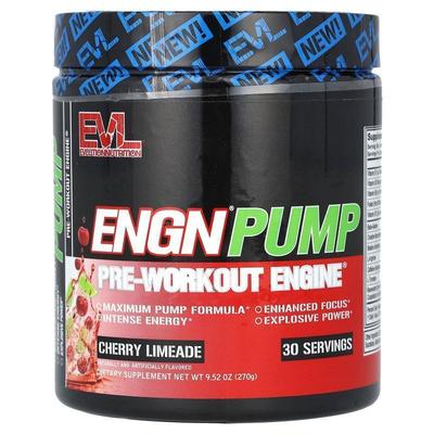 EVL,Engn Pump, Pre-Workout Engine, Cherry Limeade