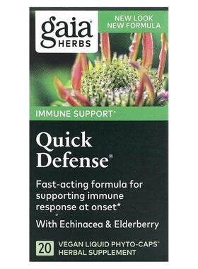 Gaia Herbs,Quick Defense, 80 Vegan Liquid Phyto-Caps