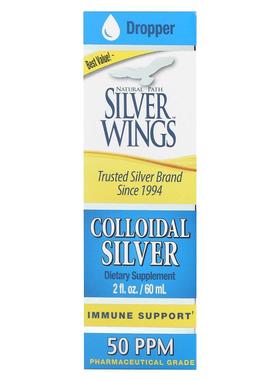 Natural Path Silver Wings,胶体银，50 ppm，2 液量盎司（60 毫