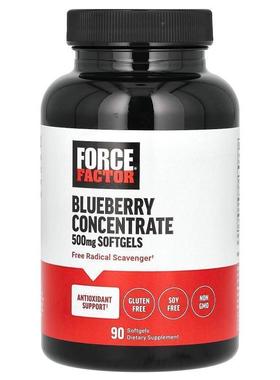 Force Factor,Blueberry Concentrate, 500 mg, 90 Softgels