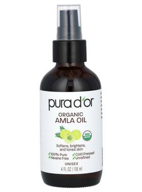Pura D'or,Organic Amla Oil, 4 fl oz (118 ml)