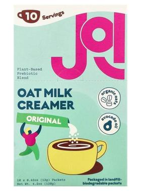 JOI,Oat Milk Creamer, Original, 10 Packets, 0.42 oz (12 g) E