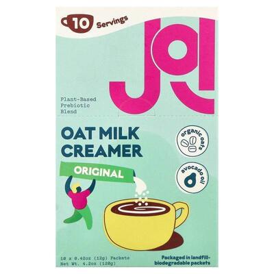 JOI,Oat Milk Creamer, Original, 10 Packets, 0.42 oz (12 g) E