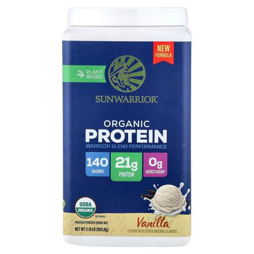 太阳勇士,Plant Based Organic Protein, Vanilla, 2.19 lb (993.