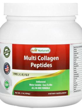 Best Naturals,Multi Collagen Peptides, Unflavored, 1 lb (454