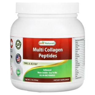 Best Naturals,Multi Collagen Peptides, Unflavored, 1 lb (454