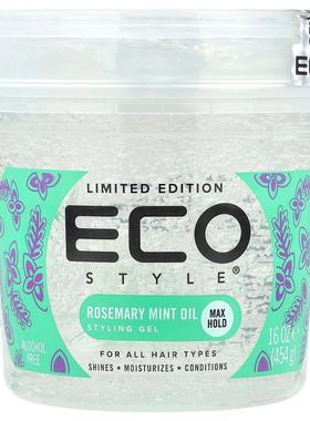 Eco Style,Styling Gel, Max Hold, For All Hair Types, Rosemar