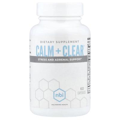 NBI Health,Calm + Clear®, Stress and Adrenal Support, 60 Cap
