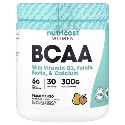 Nutricost,Women, BCAA, Peach Mango, 10.6 oz (300 g)