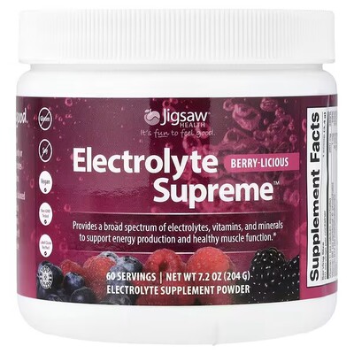 Jigsaw Health, Electrolyte Suprem浆果味，7.2 盎司（204 克）