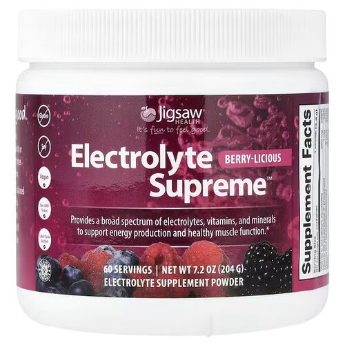 Jigsaw Health, Electrolyte Suprem浆果味，7.2 盎司（204 克）