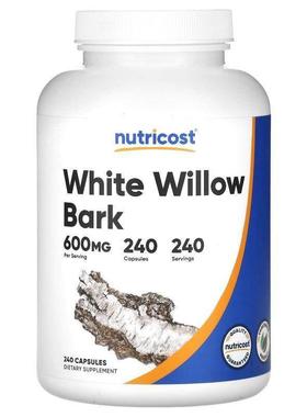 Nutricost,White Willow Bark, 600 mg, 240 Capsules