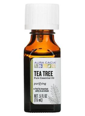Aura Cacia,全精油，茶树，0.5 液量盎司（15 毫升）