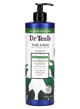 Dr. Teals,身体乳，保湿 + 焕活，桉树和留兰香，18 液量盎司（53