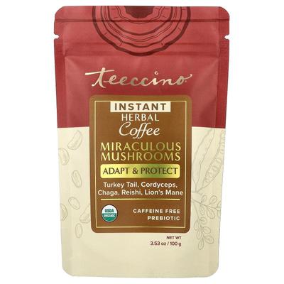 Teeccino,Instant Herbal Coffee, Miraculous Mushrooms, Caffei